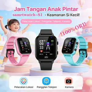 [Produk Asli Resmi]Smart watch S1 Anti Air IP67 Jam tangan anak Gps Digital Jam Tangan Pintar Kamera Ponsel Kartu SIM