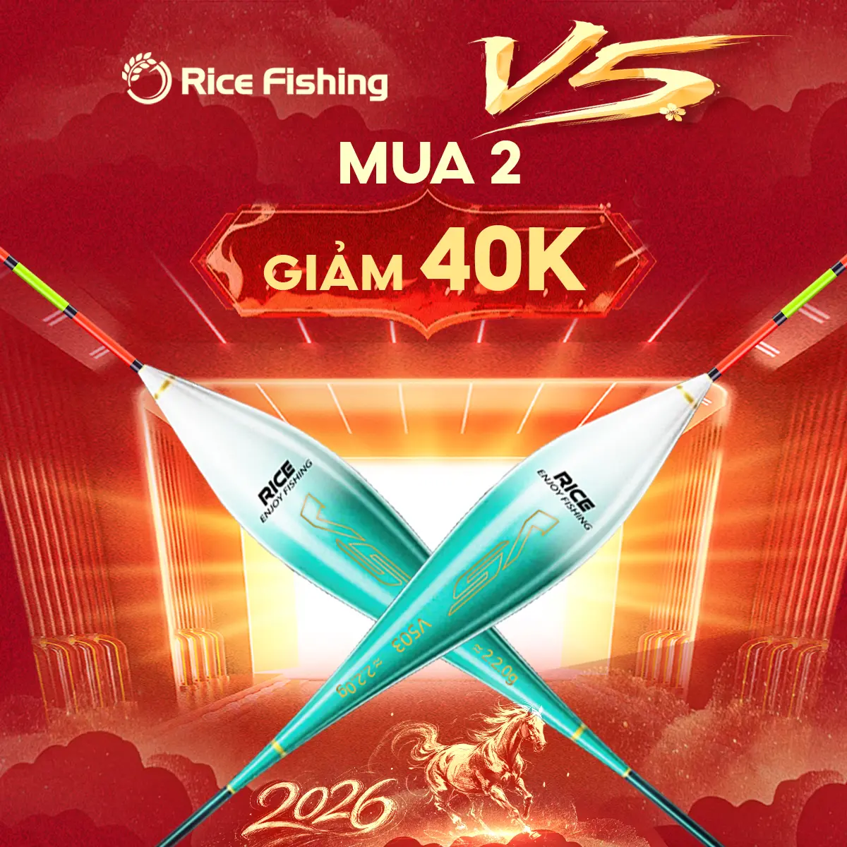 Phao Câu Cá V5 Rice Fishing chất liệu Nano siêu nhạy, truyền thông tin chính xác PC-41