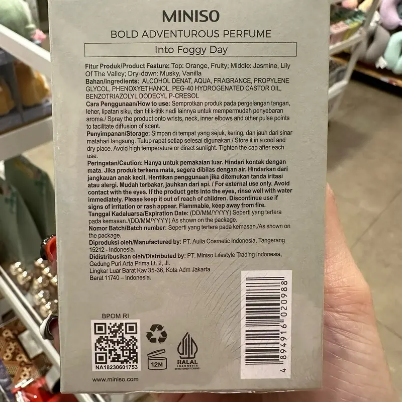 Miniso Bold Adventurous Perfume (85mL) parfum cowok At Dawn Under Twilight Into Foggy Day Till Midnight 5