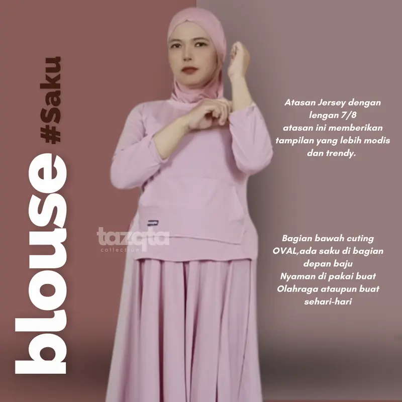 Baju Atasan Oval Jersey Daily  Sporty Polos Saku List BY TAZQTA 3