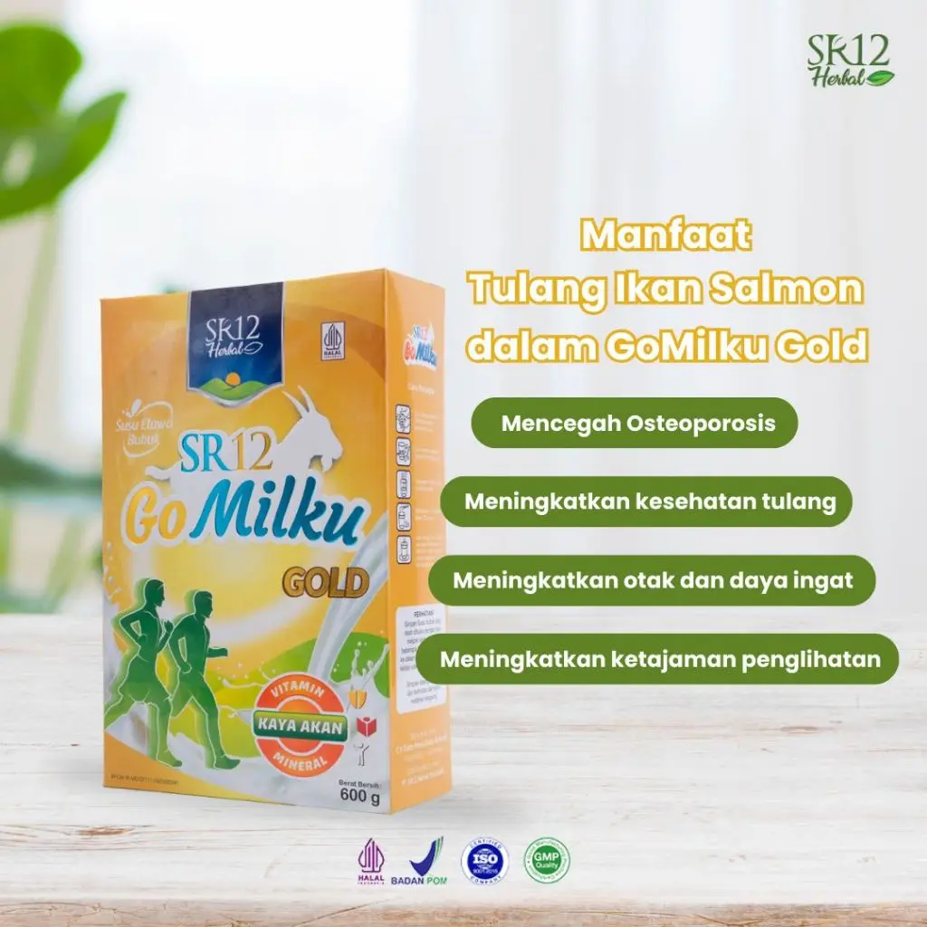GOMILKU SR12 GOLD 600 GRAM Susu Kambing untuk Lansia Susu Kesehatan