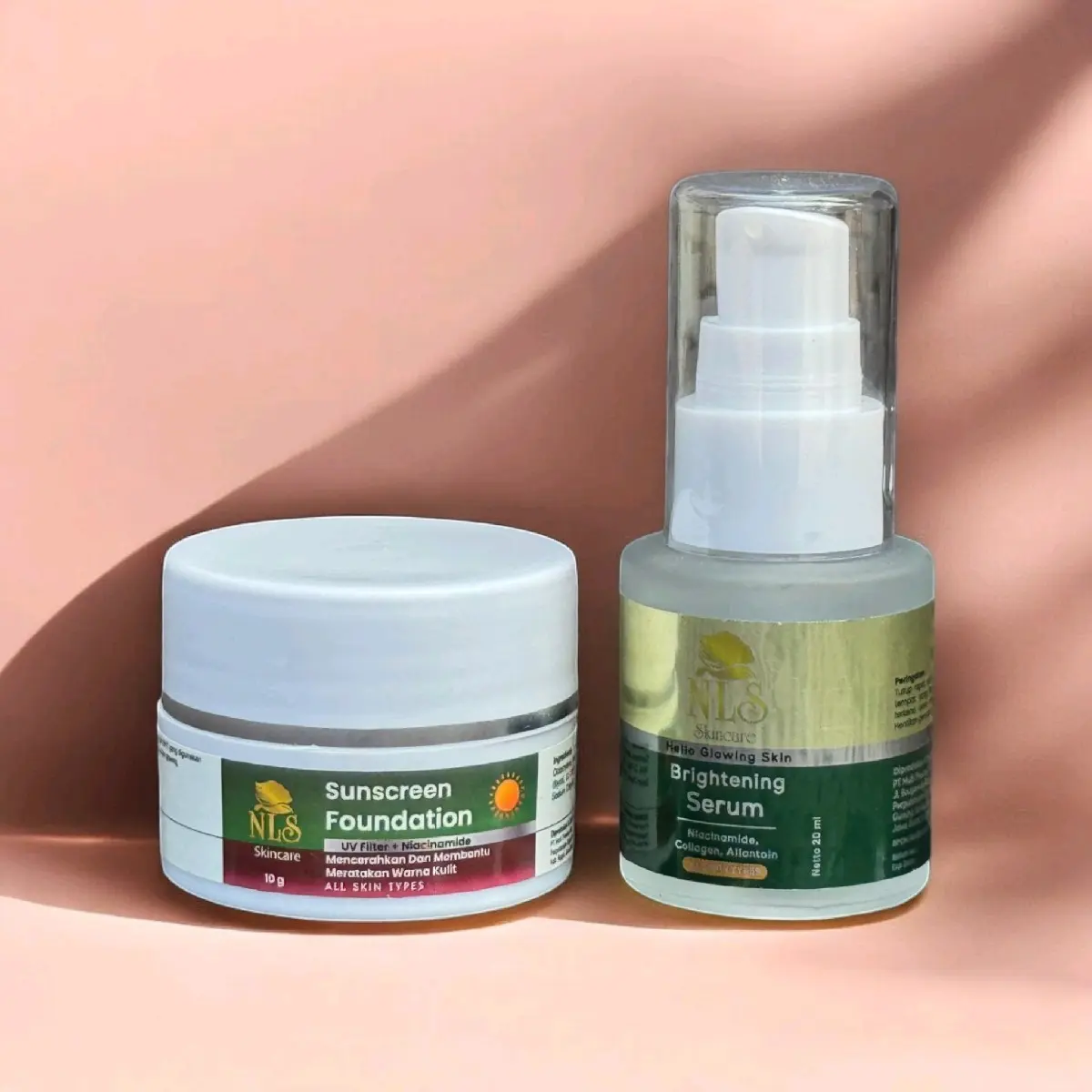 NLS Serum & Sunscreen Skincare NLS BPOM Original Aman Bumil & Busui Mencerahkan  Memudarkan Flek Hitam Perawatan Kerutan