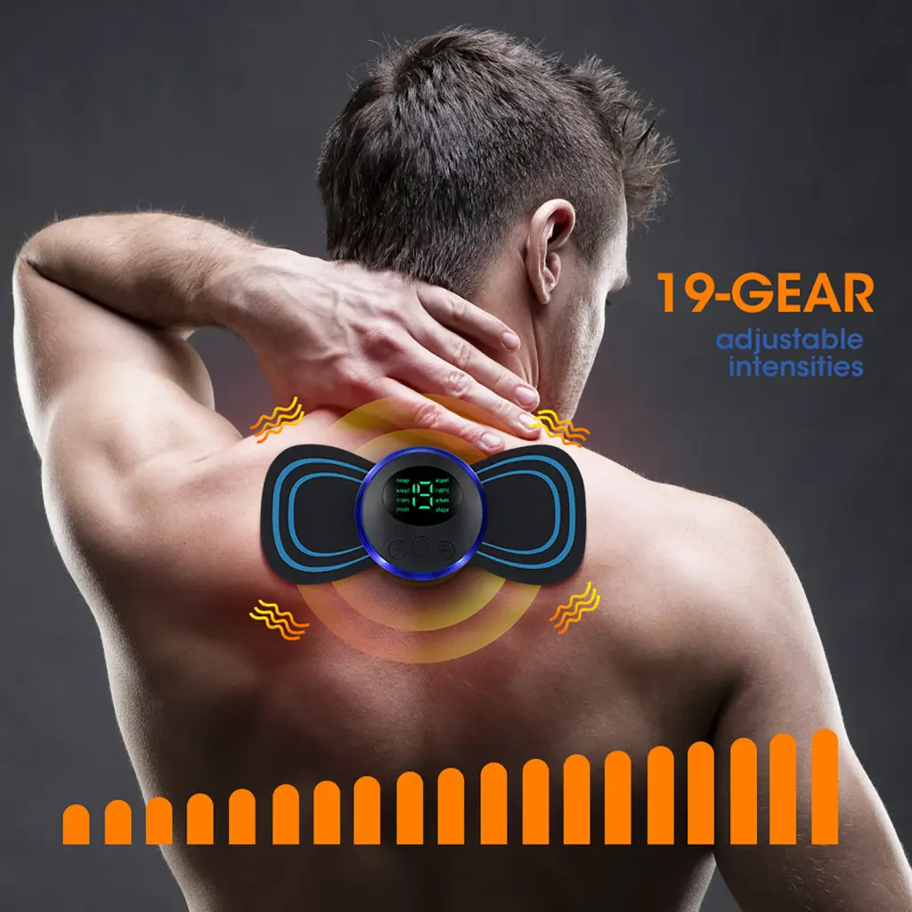 Xadnywa- Massage Sticker 19-Gear Force Long Endurance Neck Massager Body Care Shoulder Massager Home Supply Skin-fitting