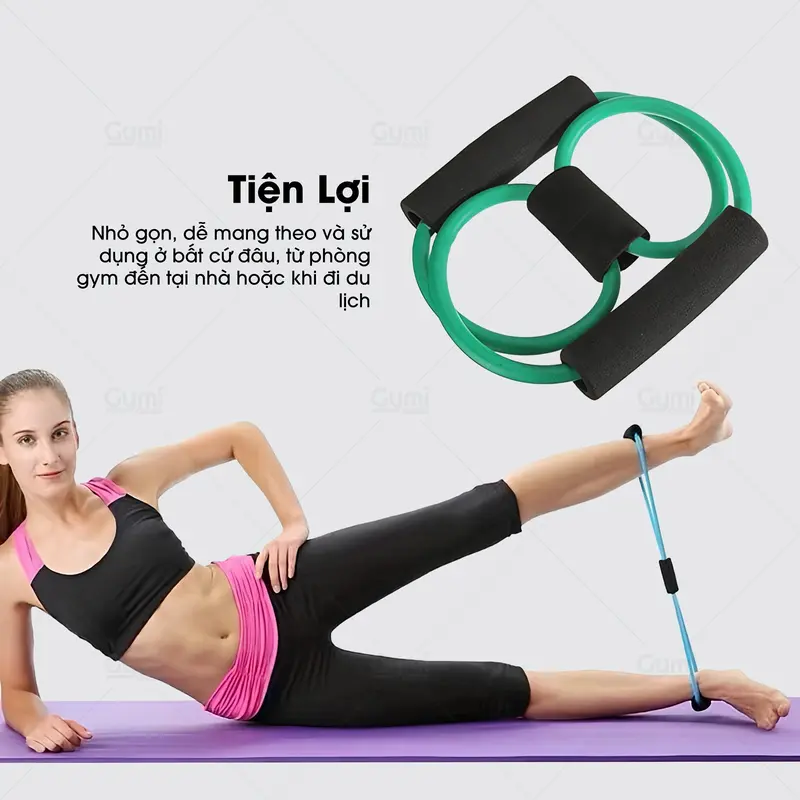 Dây Kéo Tập Gym, Dây Đàn Hồi, Dây Kháng Lực Tập Gym Tập Cơ Tay Hình Số 8 Tập Tay, Tập Vai, Tập Chân Dành Cho Nam Nữ 7