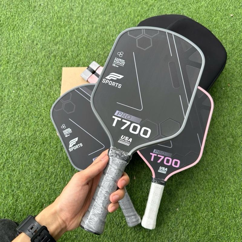 (Chính Hãng FSports) Vợt Pickleball Carbon T700 Pro Siêu Cấp Siêu Nhám, Vợt pickleball cho người mới chơi, vợt pickleball công thủ toàn điện, vợt pickleball cho nữ, vợt pickleball cho trẻ nhỏ, vợt pickleball hot 2024 (Tặng Bóng+Túi+quấn cán)