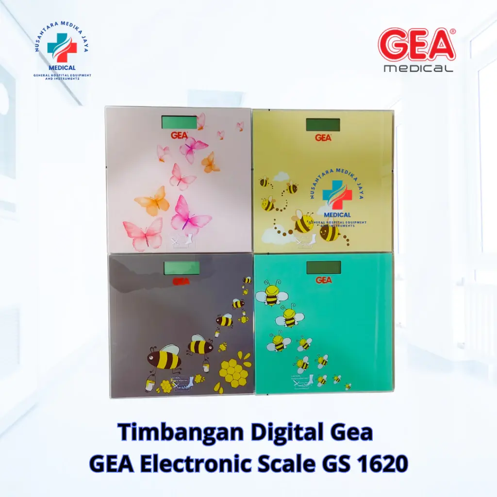 GEA Timbangan Digital GS 1620 - Timbangan Berat Badan Digital GEA Akurasi Tinggi Desain Minimalis & Elegan Layar LCD Jelas Mudah Digunakan