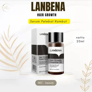 LANBENA Hair Growth Essential Oil - Mencegah Kerontokan, Minyak Oil Liquid Treatment Preventing Hair Loss Fast Powerfull Regeneration, Menyehatkan, Melembutkan Kulit Kepala Hair Care BPOM Perawatan Penghitam Pemanjang
