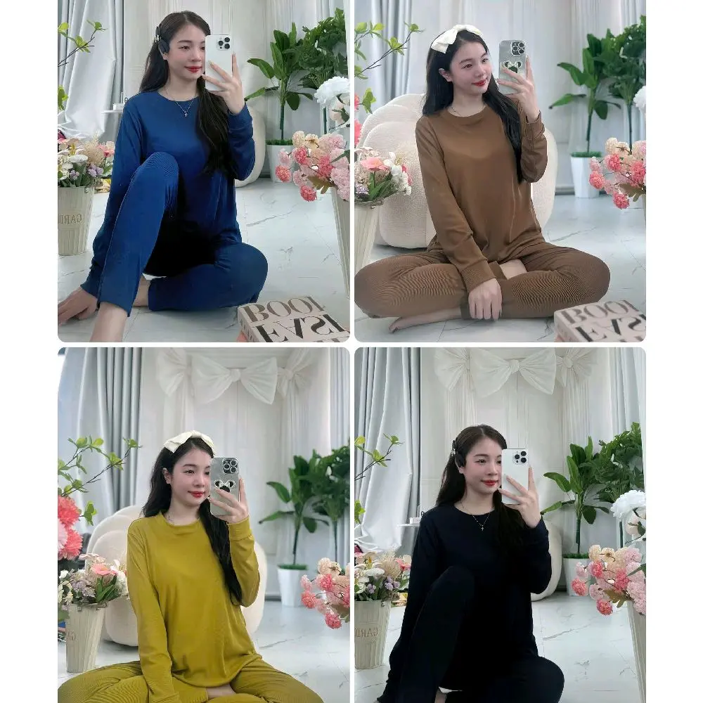 Bộ Cổ Tròn Chất Tăm Lạnh Fom Ôm 2 Size 65Kg & 85Kg ( Giỏ Hàng Mới Đủ Màu)