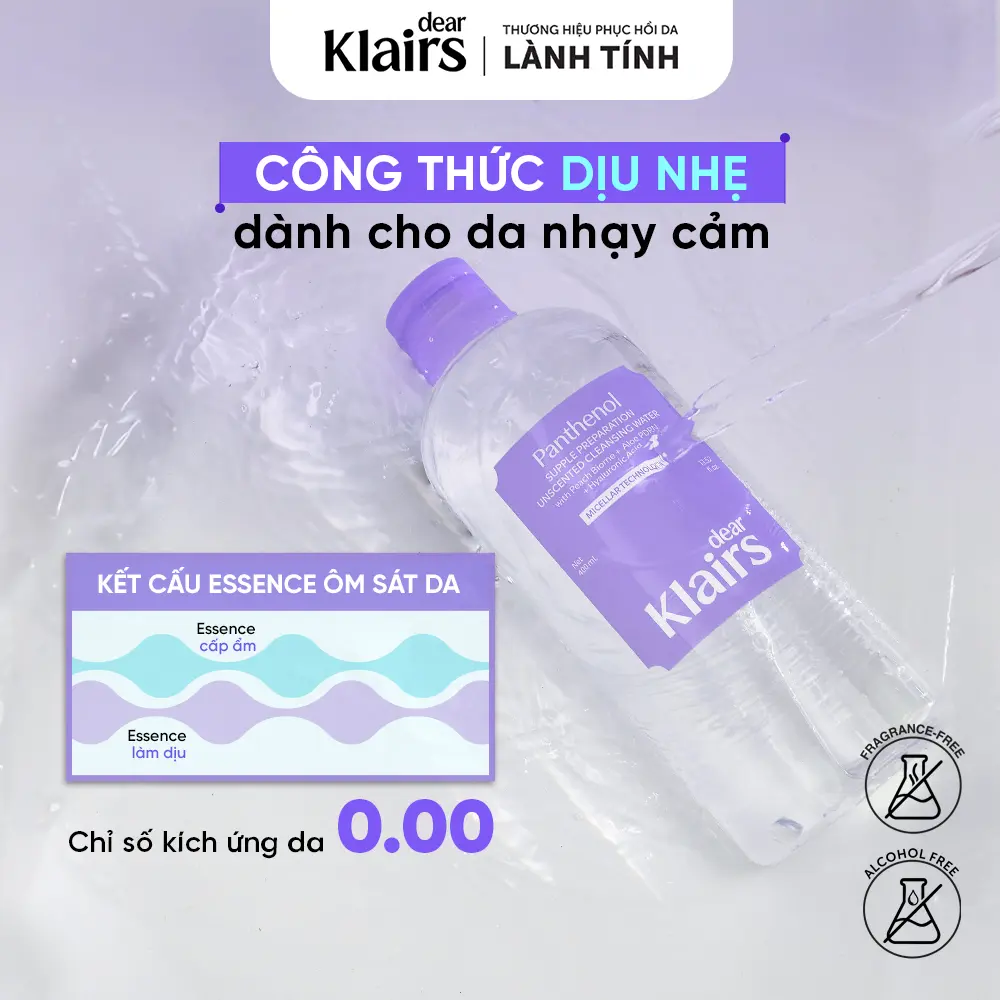 [Hứa Ngân][TẶNG FULLSIZE] Nước tẩy trang Dear Klairs Supple Preparation Unscented Cleansing Water 400ml | BigBuy360 - bigbuy360.vn