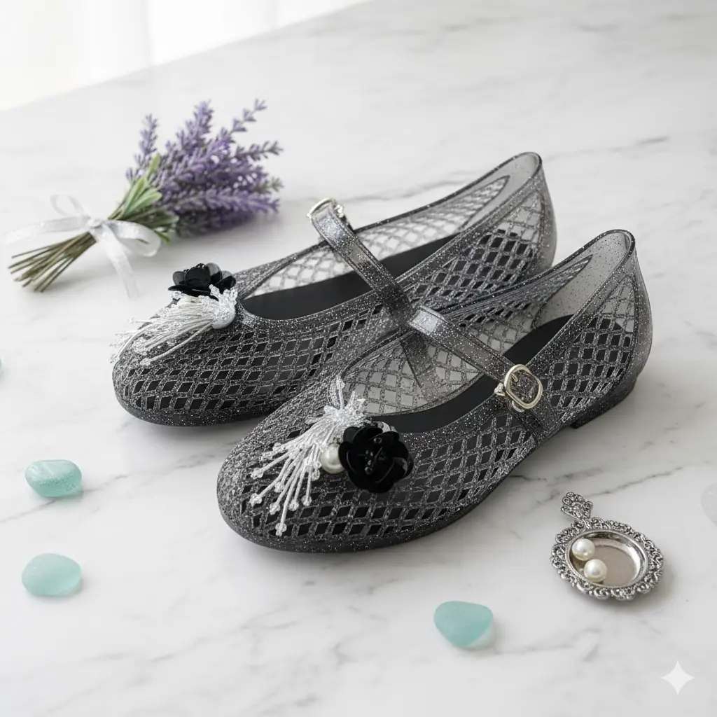 Zoey Glitter Black+Snapbling Black