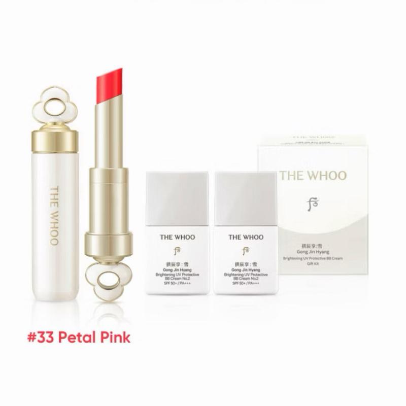  Set Son Dưỡng Môi The Whoo Essential Lip Glow Balm #33 Petal Pink -7324 