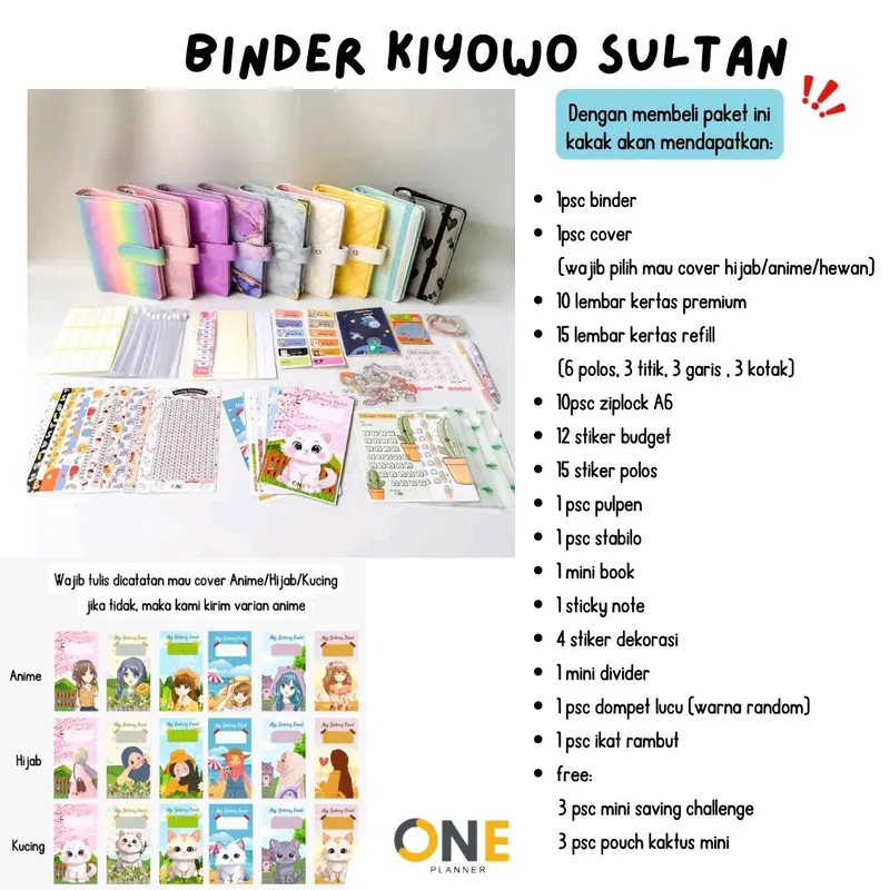 PAKET BINDER MENABUNG KEUANGAN LENGKAP KIYOWO SULTAN Stationery 2