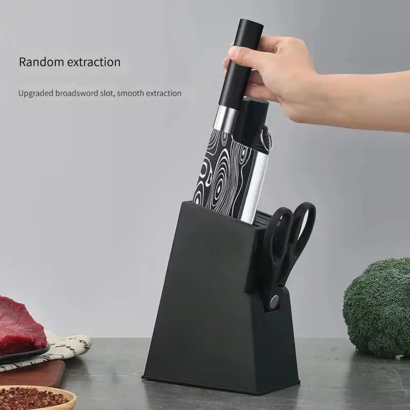 【SG stock】6pcs set Stainless steel knives / Chef's knife / Fruit knife / Slicing knife/Bone Cutting Knife Block Kitchen Kitchen Knives Chopping