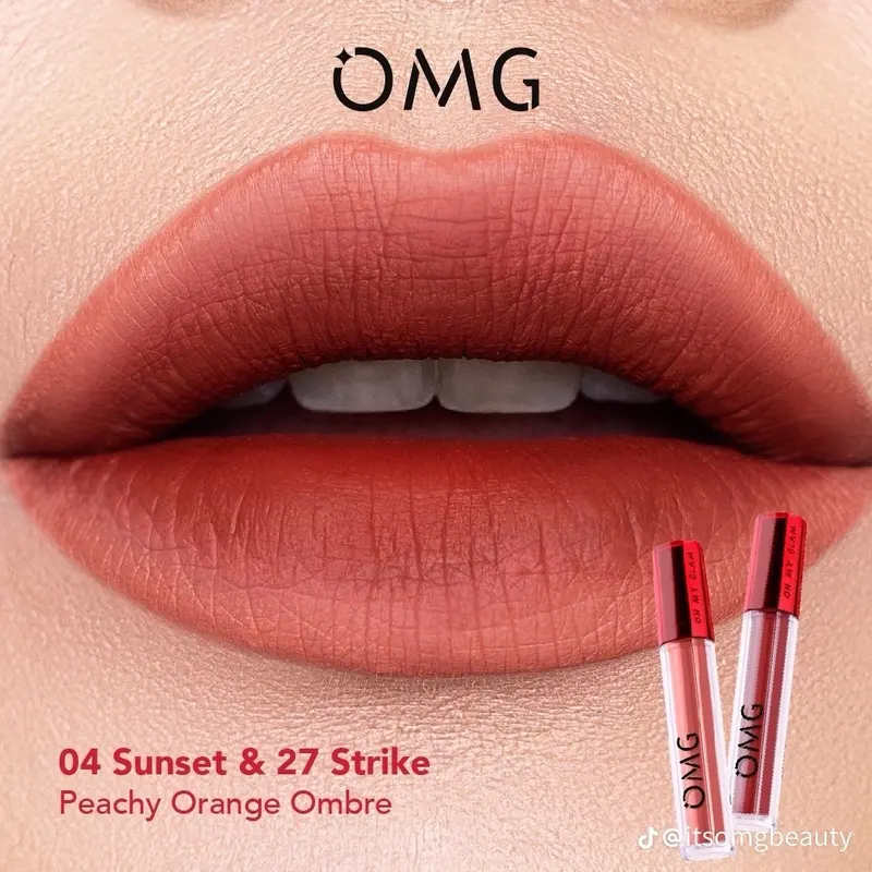 PAKET OMBRE OMG LIPCREAM | BUNDLING 2 PCS OH MY GLAM LIPCREAM Waterproof Bibir 5