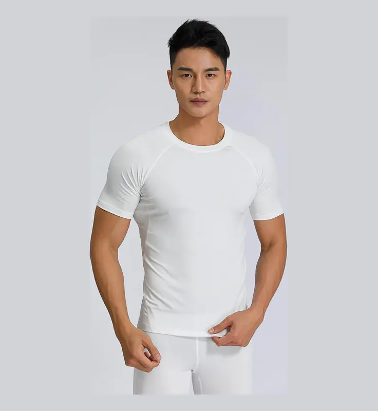 Baju Manset Baselayer Lengan Pendek Sport Compression Shirt Training Black Grey Blue White 4