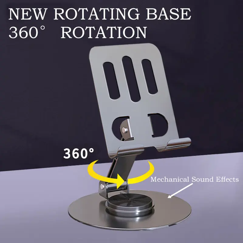 Full Metal Holder Phone Stand Holder 360° Rotatable Foldable Tablet Holder Stand 4