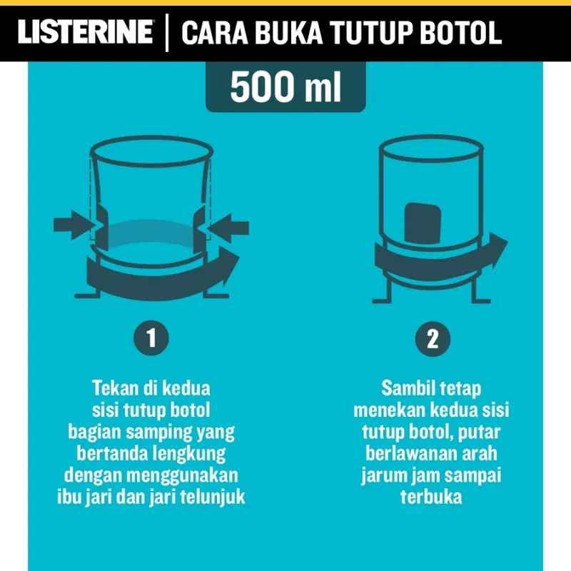 Listerine Cool Mint Mouthwash/Obat Kumur 500 ml - Isi 2 4