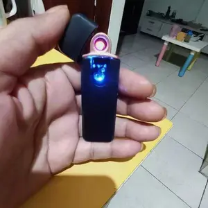 XFONE Korek api listrik dua sisi dengan desain bebas api dan tahan angin Korek api ultra-tipis yang dapat diisi ulang dengan USB lighter
