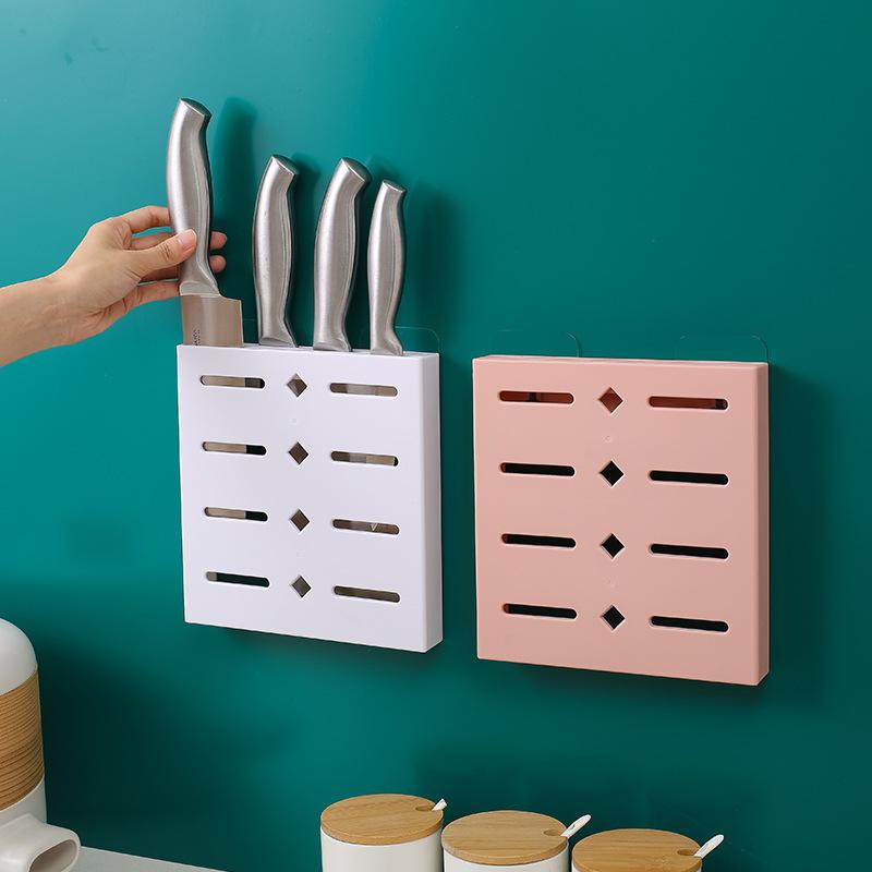Product Introduction of [SG SELLER] Wall-Mounted Adhesive Drain Knife Rack Holder Storage Container Cutlery Organizer for Kitchen 2