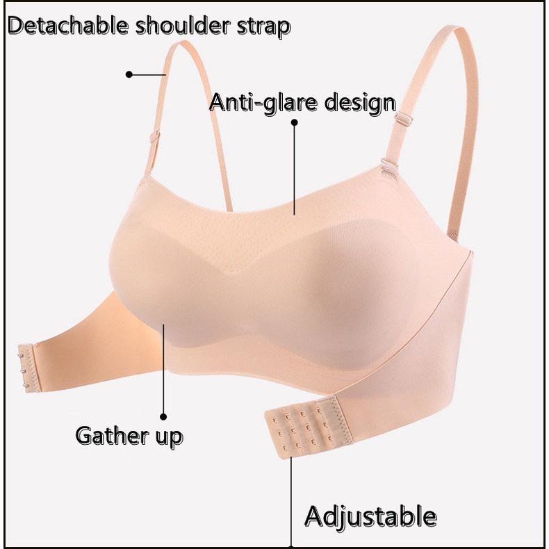 BH068 Bra Wanita Tanpa Kawat Pakaian Dalam Kancing Depan Bra Import Push Up Bra Seamless Anti Slip Bahan Lembut BH Sexy 1