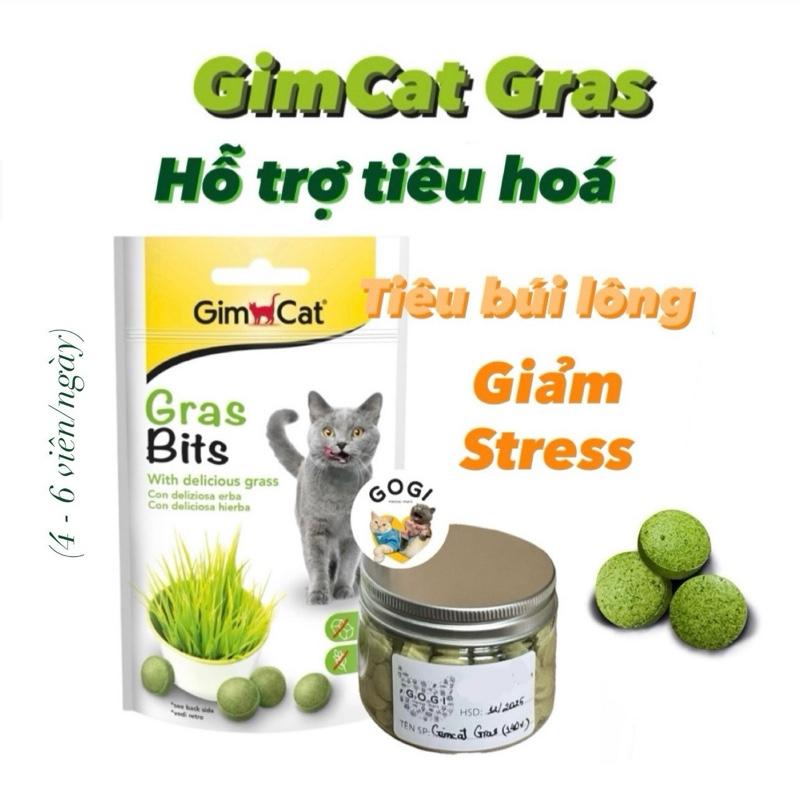 Hàng mới Viên cỏ mèo GimCat Gras giảm stress tiêu búi lông hiệu quả cho mèo - GogiMeowMart x Gim Cat