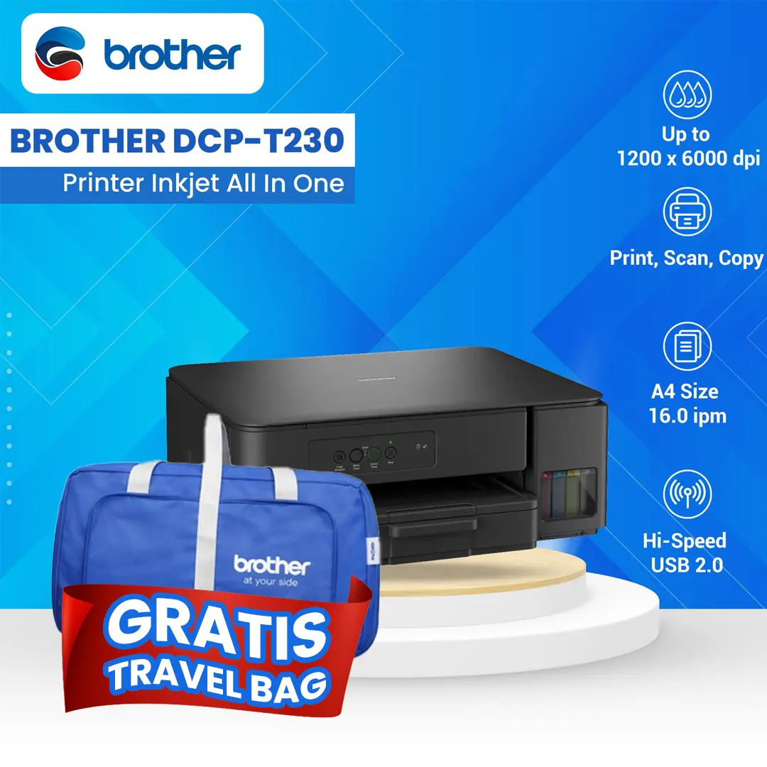 BROTHER Printer Inkjet DCP-T230 T 230 T230 Print Scan Copy All in One DCPT230(Pengganti DCP-T220W)