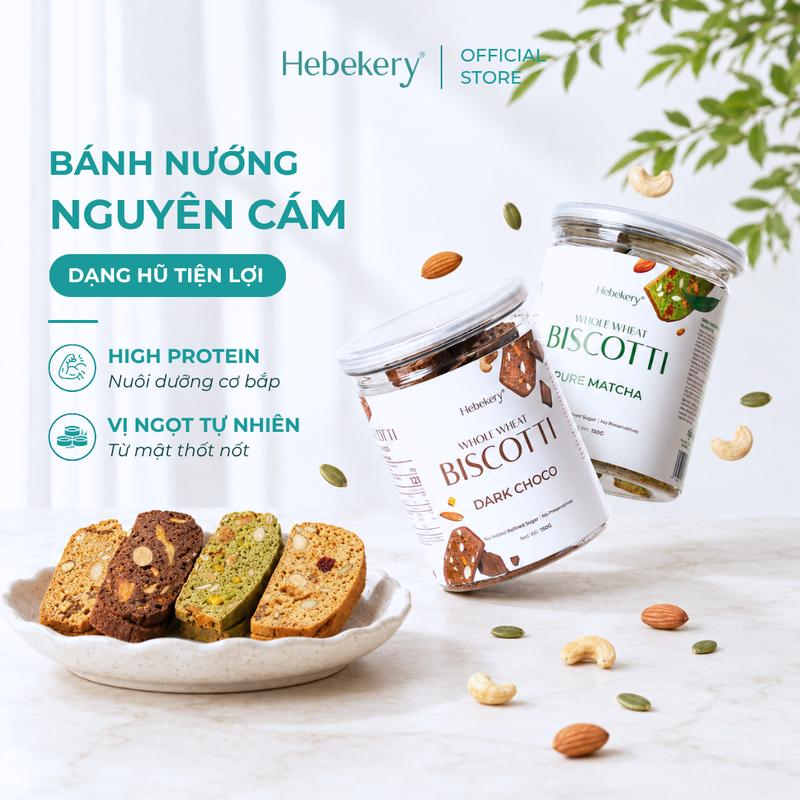 2 Hũ Cookies Hạnh Nhân Nguyên Cám 4 Vị Dark Choco, Matcha Xoài, Phô Mai Nam…