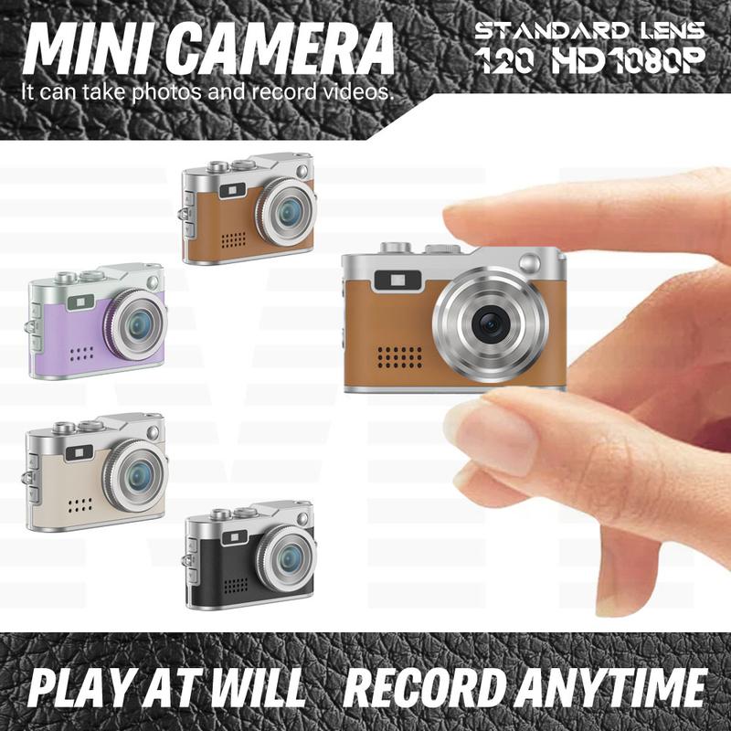 Máy ảnh mini Thiết kế cổ điển 1080P Máy quay video máy ảnh kỹ thuật số Nhỏ nhất với đèn Lung Linh LED Máy ảnh Nhỏ Máy ảnh bằng đồng xu Cầm Tay Thích hợp cho du lịch ghi lại cuộc sống Vlog phong cách Cổ Điển
