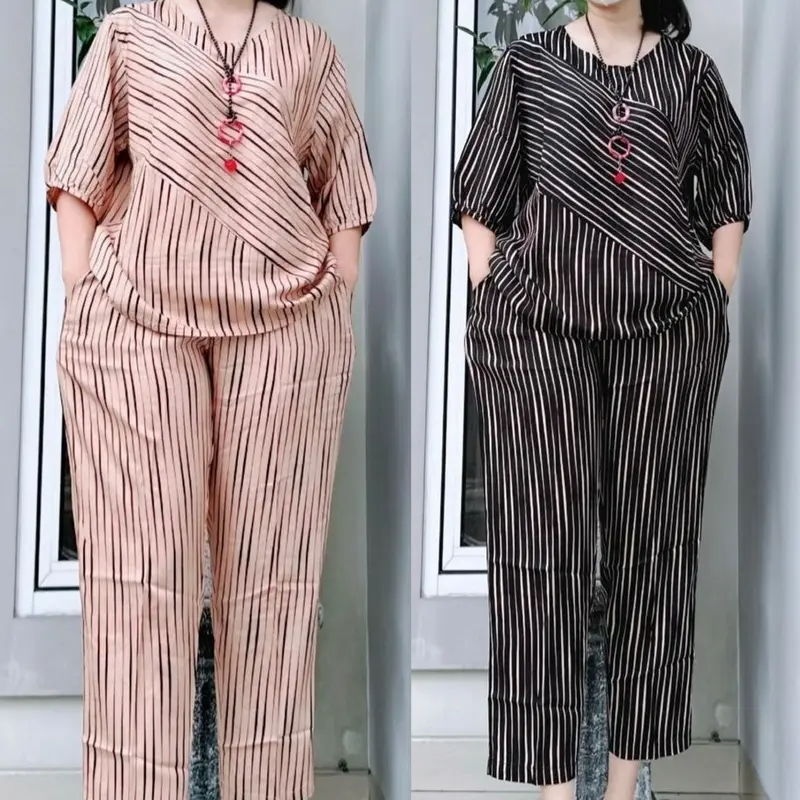 CHEHAN GALERI / setelan 2 in 1 wanita motif garis-garis terbaru - Shop ...
