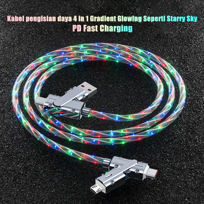 ZHIKE Kabel Data PD Fast Charging Type C to Type C Untuk Type C to iOS Lightning Adaptor 240W 35W 180° Rotate 1.5M Zinc Alloy Silicone USB Adapter Pengisian Cepat Cable Charger Adapter Untuk iP Android Realme XIAOMI Samsung 2