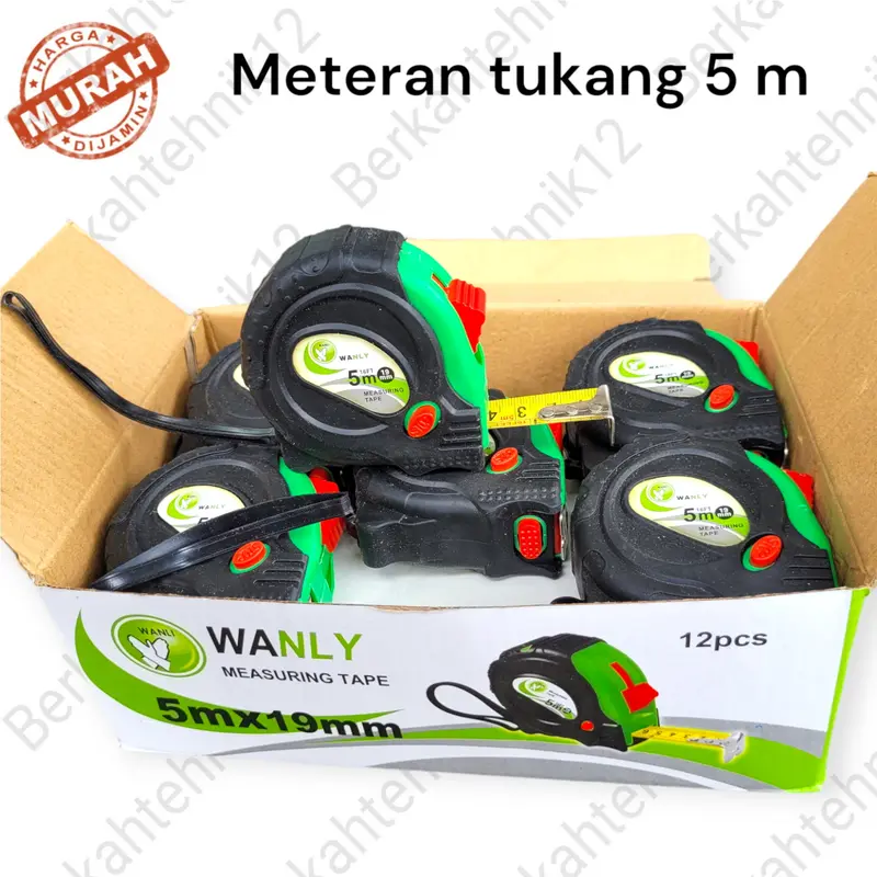 meteran 3m 5m 7,5m tukang bangunan / meteran karet berkualitas / meteran roll 3, 5, 7,5 Meter / Alat Ukur Rol Measuring Tape 0