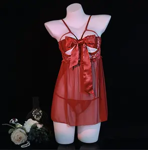 [GOODKITTY] L12 Lingerie Baju Tidur Wanita Dress Pita Bahan Premium Satin Halus Lingerie Dinas Malam Wanita 0012