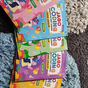(Isi 5 Buku) PAKET BUKU JAGO CODING ANAK TK PAUD - Bisa Belajar Tanpa Komputer - Aktivitas Coding Superlengkap - Buku Coding Untuk Anak SD - konten padat full color - Coding For Kids 6 7 8 Tahun