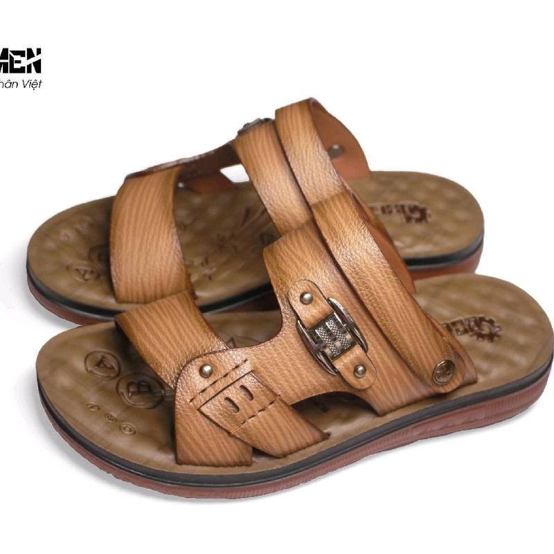 Dép da bò,đế kếp đúc liền khối ,Bề mặt massa ,đế kếp chống trơn trượt đi siêu bền