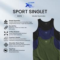 Gambar Rider Xtracool Singlet Modal Spandex - R907B Singlet Sport isi 1 Pcs - Black, Size M dari Rider_Underwear Kota Administrasi Jakarta Barat 2 Tokopedia
