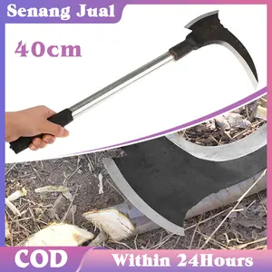 Sabit Arit Rumput Baja Asli Sabit Kapak Ganda Alat Pemotong Ranting Pohon Alat Panen Padi Potong Rumput
