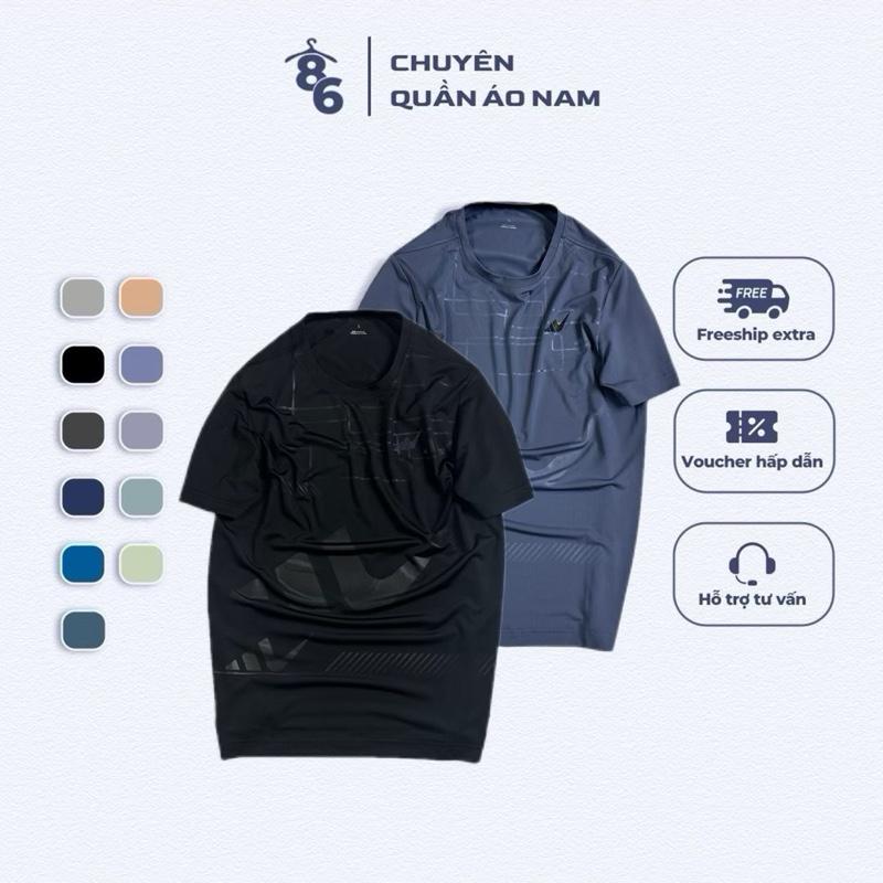 Áo Thun Thể Thao Nam Cổ Tròn Tay Ngắn Thun Lạnh 4 Chiều Menswear 1