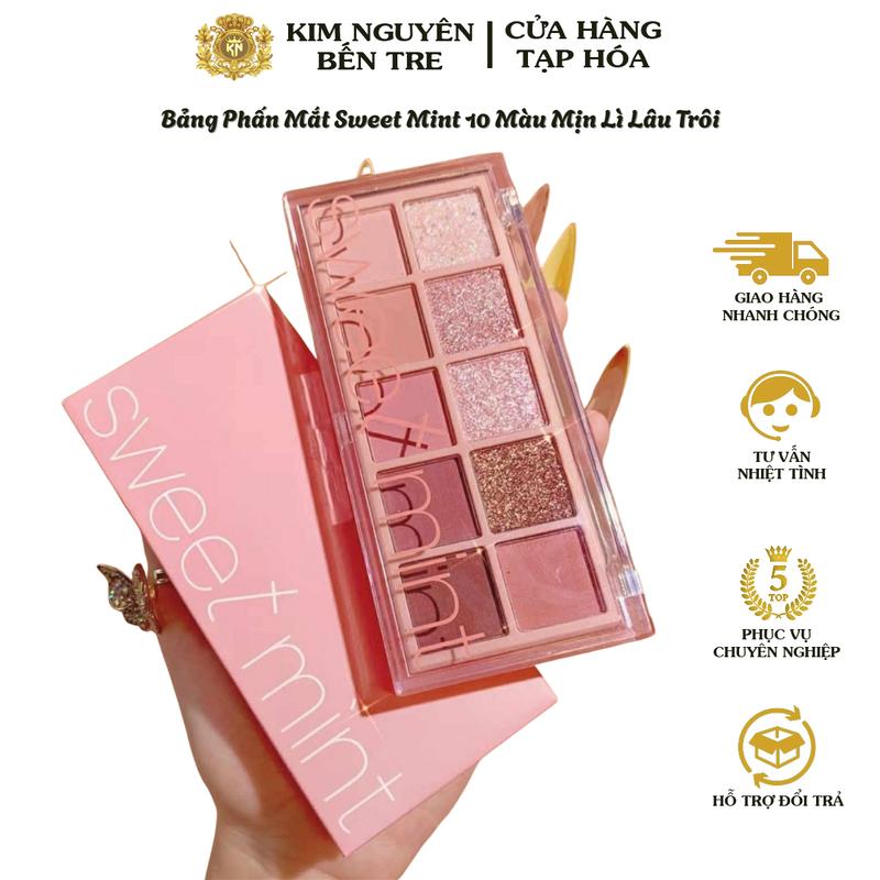 Bảng Phấn Mắt Sweet Mint 10 Màu Mịn Lì Lâu Trôi - Sản Phẩm Trang Điểm Lý Tưởng Cho Bạn