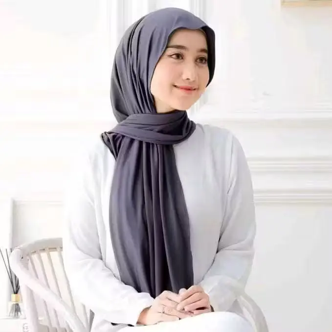 PASMINA KAOS JERSEY MELEYOT | HIJAB PASHMINA JERSEY | PASHMINA SHAWL 4