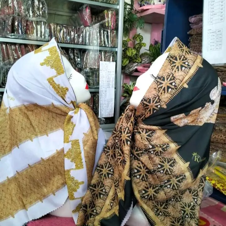 jilbab perinting Tapis Lampung RJ motif A Kerudung 4