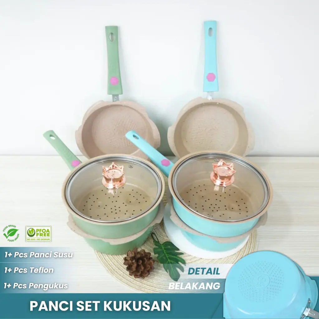 【COD】 Set penggorengan 4-in-1 【gratis set sendok - terbatas 200 set】