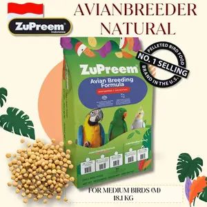 Zupreem Avian Breeder Natural 18.1 Kg Pellet Ternak Breeding Parrot