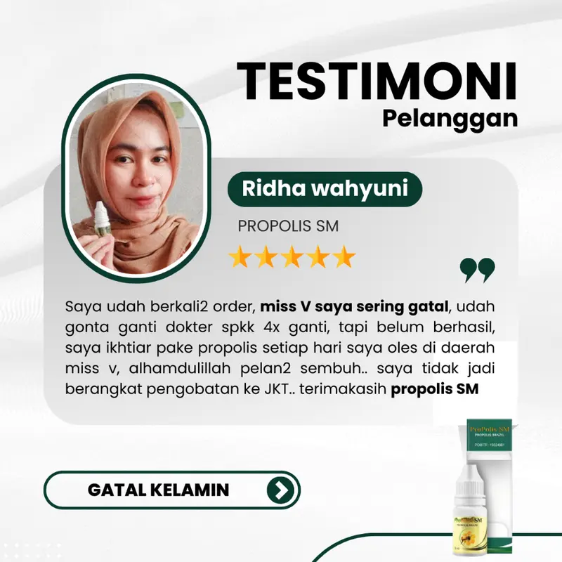 Propolis SM Untuk Sariawan Miss V Infeksi Jamur Kewanitaan Gatal Miss V Dan Lecet Keputihan Isi 6ml 1