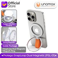 Gambar MagSafe Holder Protego SnapLoop Dual Magnetic Grip Pivot Adjustable Foldable Stand Ring (PSL-01) - Black, Black dari unomax Kota Bekasi 1 Tokopedia