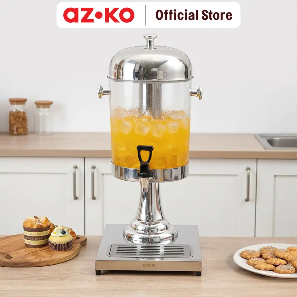 AZKO Kris Dispenser Minuman Single 34x26x58 cm JD-1 Transparan Beverage Server Drink Station Party Prasmanan