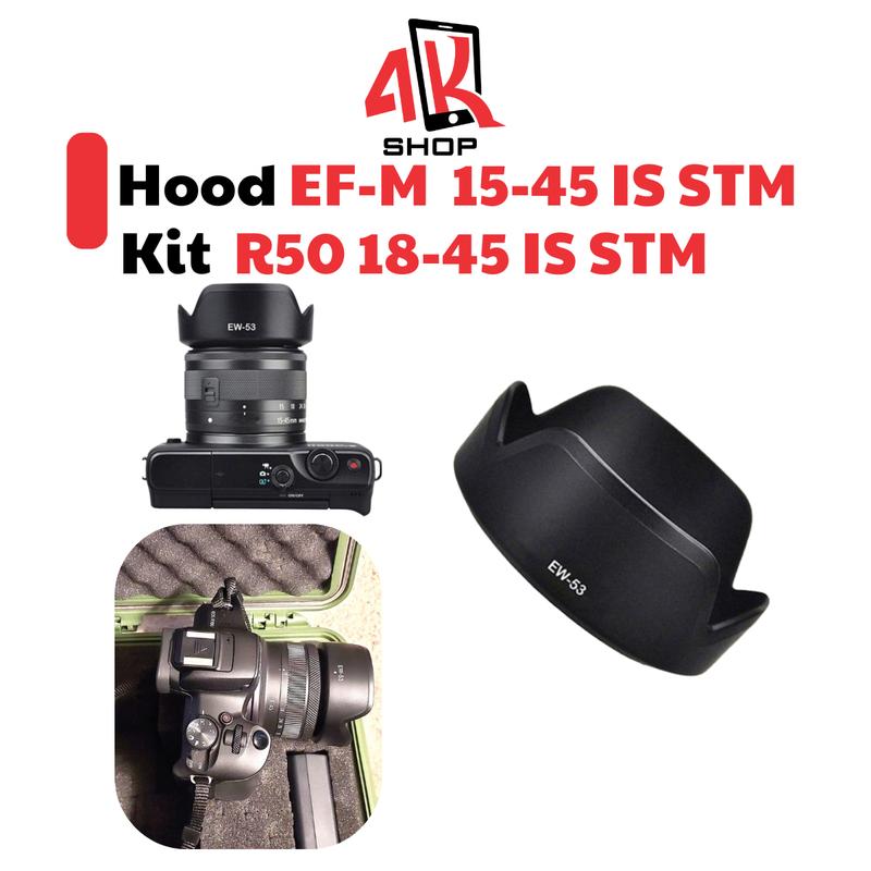 Hood lens Kit R50 RF-S 18 45 EF-M 15-45mm F/3.5-6.3 IS STM dạng hoa sen