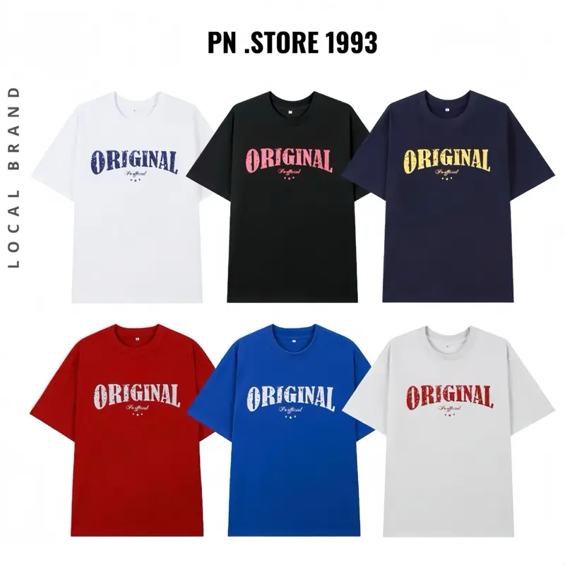COMBO 2 Áo Thun Nam Nữ PN.STORE1993 hình in ORIGINAL cotton 250GSM, Local Brand Unisex Nam Nữ