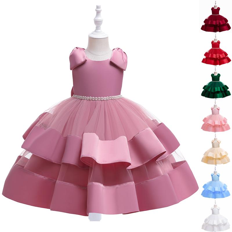 Quần Áo Trẻ Em Váy Bé Gái Hoa Hồng Nơ Áo Choàng Bóng Phồng Váy Dạ Hội Cuộc Thi Váy Dạ Hội Công Chúa Trẻ Em Váy Cocktail Thích Hợp Cho Trẻ Em 3-10Y 5280