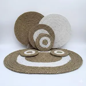 Emen - Tatakan Bulat Placematte Tali Mendong Aneka Ukuran Model Terbaru - Kitchenware Gelas