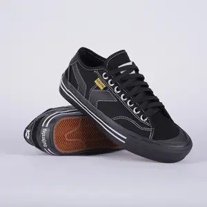 Sepatu sneaker pria wanita Quiferstep full black original shoes full hitam cewek cowok kasual kanvas terbaru sneakers hitam sekolah casual